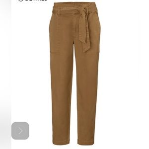 Cabi Discovery Trouser Cropped High Rise Paperbag Waist Cumin Tan 5693 sz 4